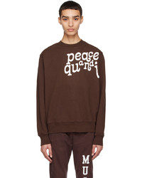 dunkelbraunes Sweatshirt von Museum of Peace & Quiet