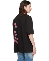 dunkelbraunes Mit Batikmuster T-Shirt mit einem Rundhalsausschnitt von DSQUARED2