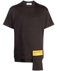 dunkelbraunes T-Shirt mit einem Rundhalsausschnitt von Ambush
