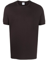 dunkelbraunes T-Shirt mit einem Rundhalsausschnitt von Aspesi