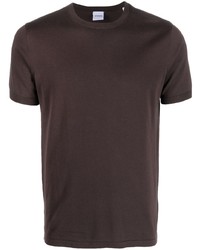 dunkelbraunes T-Shirt mit einem Rundhalsausschnitt von Aspesi