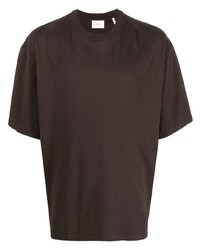 dunkelbraunes T-Shirt mit einem Rundhalsausschnitt von Axel Arigato