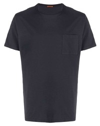 dunkelbraunes T-Shirt mit einem Rundhalsausschnitt von Barena