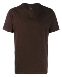 dunkelbraunes T-Shirt mit einem Rundhalsausschnitt von Bellerose