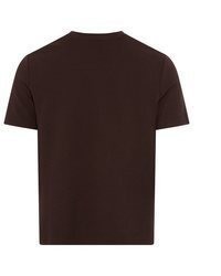 dunkelbraunes T-Shirt mit einem Rundhalsausschnitt von BOSS