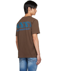 dunkelbraunes T-Shirt mit einem Rundhalsausschnitt von 1017 Alyx 9Sm