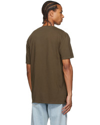 dunkelbraunes T-Shirt mit einem Rundhalsausschnitt von Noah