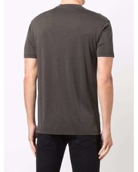 dunkelbraunes T-Shirt mit einem Rundhalsausschnitt von Tom Ford