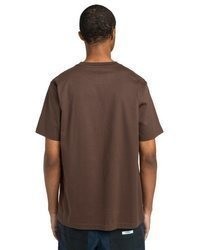 dunkelbraunes T-Shirt mit einem Rundhalsausschnitt von Element