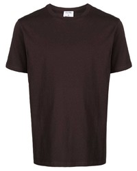 dunkelbraunes T-Shirt mit einem Rundhalsausschnitt von Filippa K