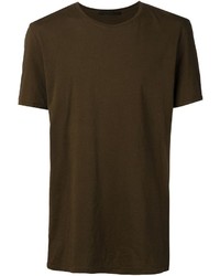 dunkelbraunes T-Shirt mit einem Rundhalsausschnitt von Haider Ackermann