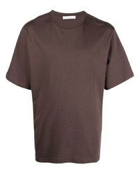 dunkelbraunes T-Shirt mit einem Rundhalsausschnitt von Ih Nom Uh Nit