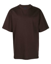 dunkelbraunes T-Shirt mit einem Rundhalsausschnitt von Juun.J
