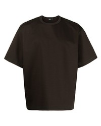 dunkelbraunes T-Shirt mit einem Rundhalsausschnitt von Kolor