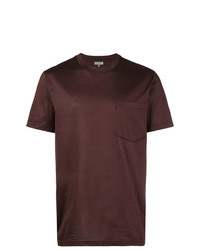 dunkelbraunes T-Shirt mit einem Rundhalsausschnitt von Lanvin