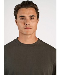 dunkelbraunes T-Shirt mit einem Rundhalsausschnitt von Lindbergh