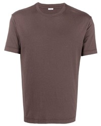 dunkelbraunes T-Shirt mit einem Rundhalsausschnitt von Malo