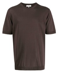dunkelbraunes T-Shirt mit einem Rundhalsausschnitt von Man On The Boon.