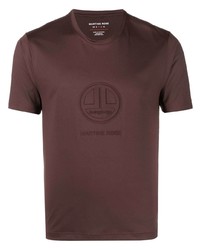 dunkelbraunes T-Shirt mit einem Rundhalsausschnitt von Martine Rose