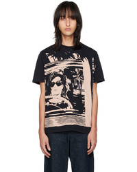 dunkelbraunes T-Shirt mit einem Rundhalsausschnitt von Paul Smith