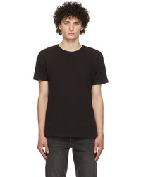 dunkelbraunes T-Shirt mit einem Rundhalsausschnitt von rag & bone