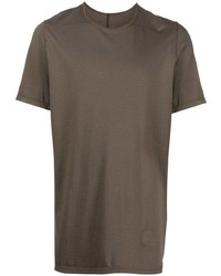 dunkelbraunes T-Shirt mit einem Rundhalsausschnitt von Rick Owens DRKSHDW