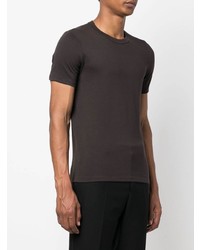 dunkelbraunes T-Shirt mit einem Rundhalsausschnitt von Tom Ford