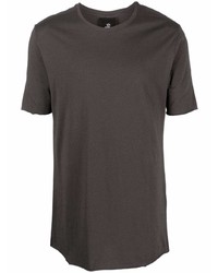 dunkelbraunes T-Shirt mit einem Rundhalsausschnitt von Thom Krom