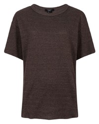 dunkelbraunes T-Shirt mit einem Rundhalsausschnitt von Twenty Montreal