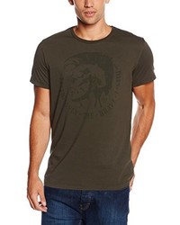 dunkelbraunes T-shirt von Diesel