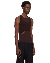 dunkelbraunes Trägershirt von Dion Lee