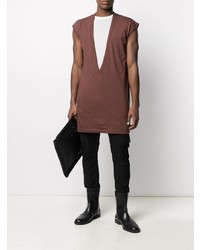 dunkelbraunes Trägershirt von Rick Owens