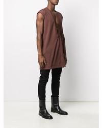 dunkelbraunes Trägershirt von Rick Owens