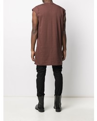 dunkelbraunes Trägershirt von Rick Owens