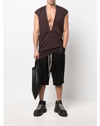 dunkelbraunes Trägershirt von Rick Owens