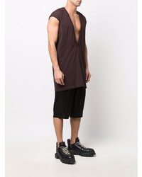 dunkelbraunes Trägershirt von Rick Owens