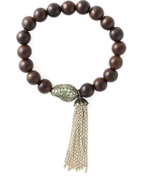 dunkelbraunes Perlen Armband von Loree Rodkin