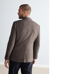 dunkelbraunes Wollsakko von next