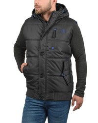 dunkelgraue ärmellose Jacke von Solid