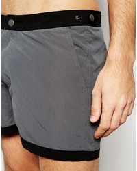 dunkelgraue Badeshorts von Asos