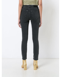dunkelgraue enge Jeans aus Baumwolle von Anine Bing