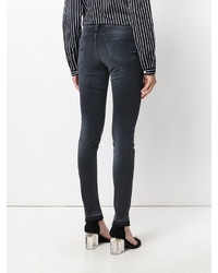 dunkelgraue enge Jeans aus Baumwolle von Versace