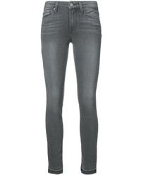 dunkelgraue enge Jeans aus Baumwolle von Paige