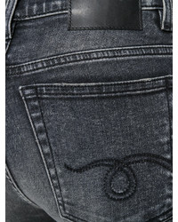dunkelgraue enge Jeans aus Baumwolle von R 13
