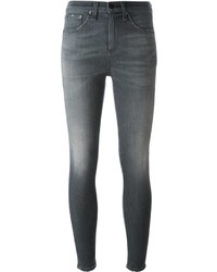 dunkelgraue enge Jeans aus Baumwolle von Rag & Bone