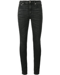 dunkelgraue enge Jeans aus Baumwolle von Saint Laurent