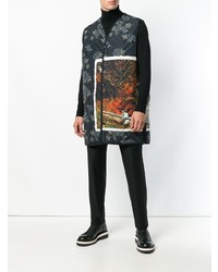 dunkelgraue bedruckte ärmellose Jacke von Oamc