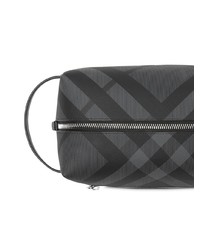 dunkelgraue bedruckte Clutch Handtasche von Burberry