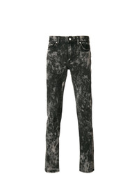 dunkelgraue bedruckte Jeans von BLK DNM