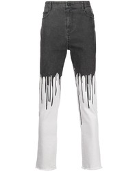 dunkelgraue bedruckte Jeans von Haculla
